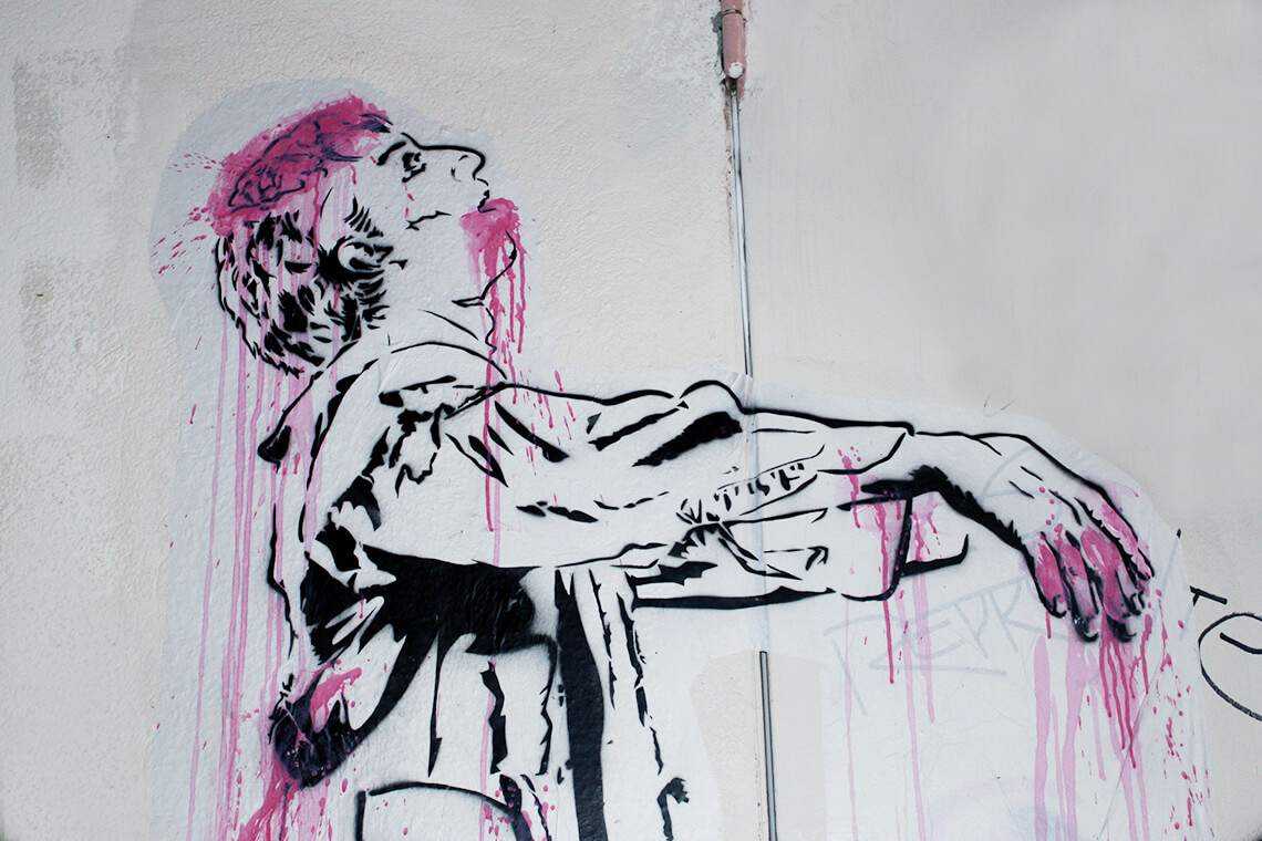 Street art zombies Valence